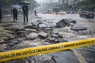 Calçadas do Rio expõem falhas urbanas e agravam alagamentos cotidianos